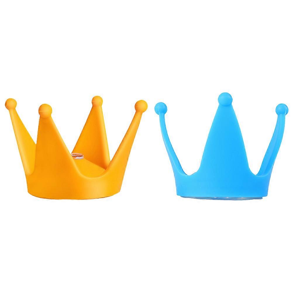 Crown Shaped Helmet Decoration Suction Cup Adhesion Assorted Accessory 2Sets