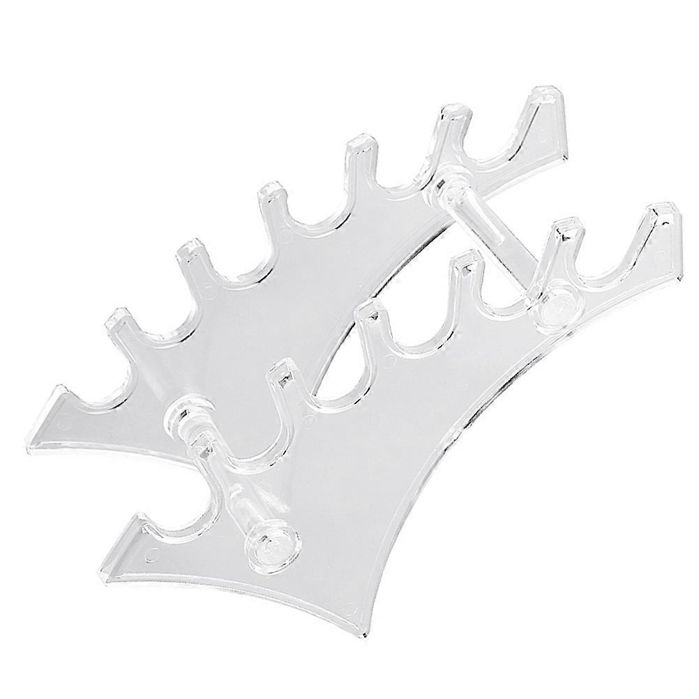 Transparent 4 Pack Plastic Pen Display Rack with Layers – Multi Functional Holder for Pens, Makeup Brushes & Desktop Organization – Space Saving