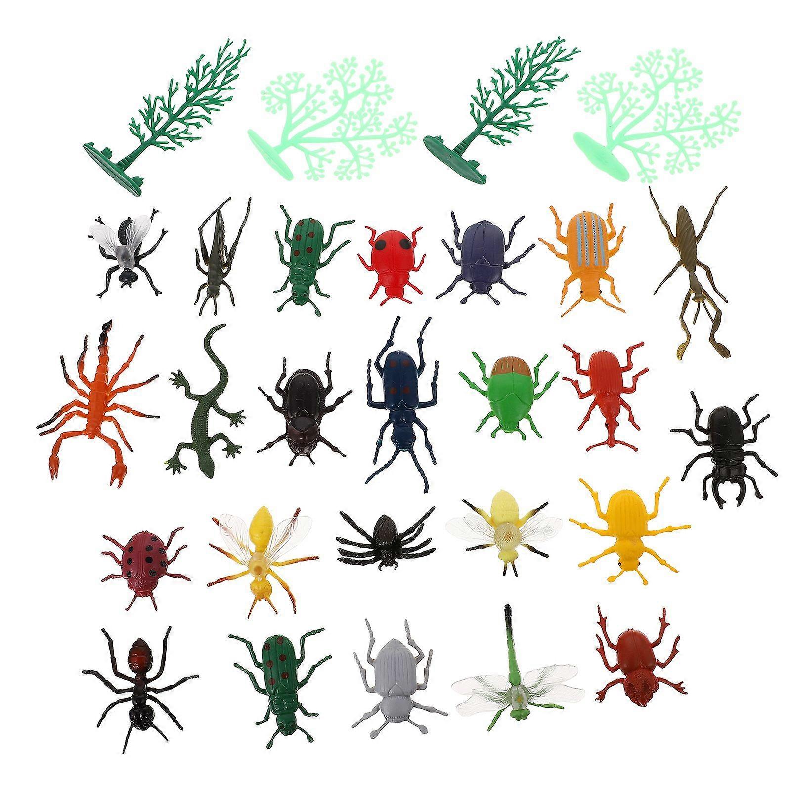 24pcs Insect Models Bugs Toy Simulation Insects Fun Teaching Aids for Children