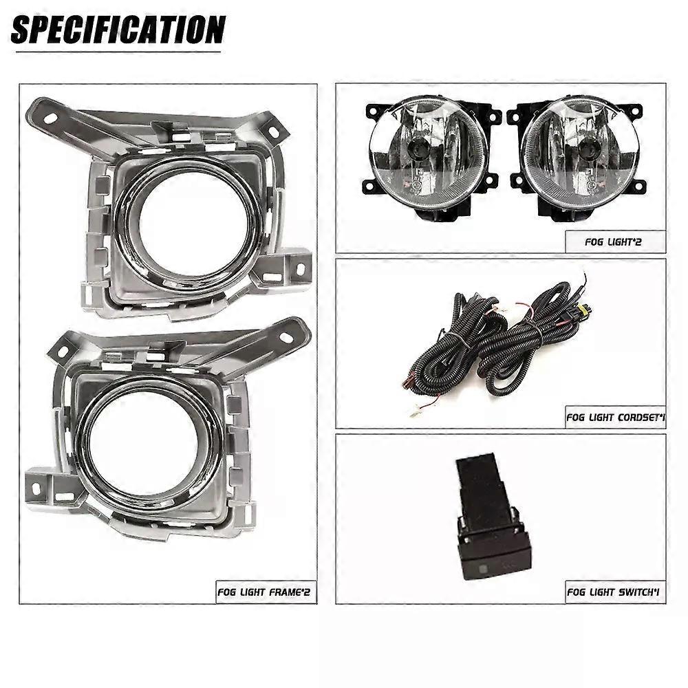 unique Front Bumper Fog Lamp Upgrade Kit FOR TOYOTA LAND CRUISER FJ200 2012 2013 2015 Version Additional Foglight Set Switch + Wiring