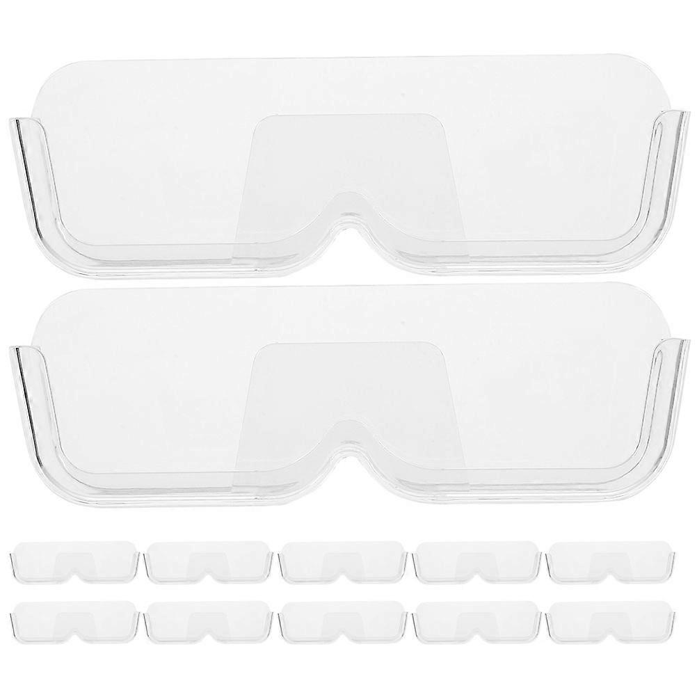 Wall Mounted Sunglasses Organizer 12pcs Plastic Eyeglass Display Rack for Storage