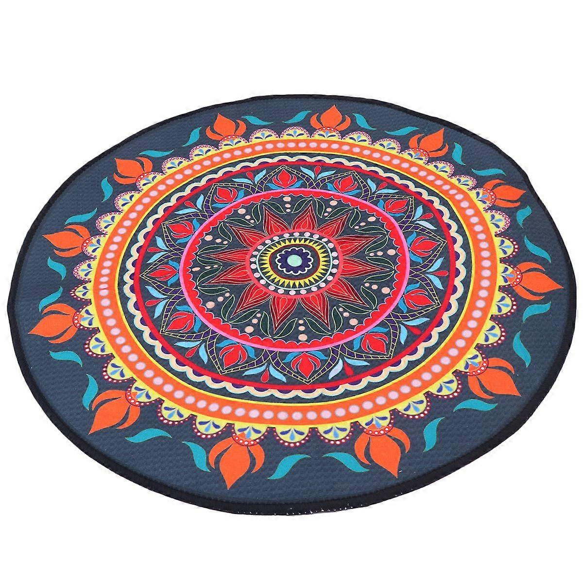 Round Carpet Washable Printed Carpet Simple Beautiful Carpet for Home (Mandala Printed Style B-60)
