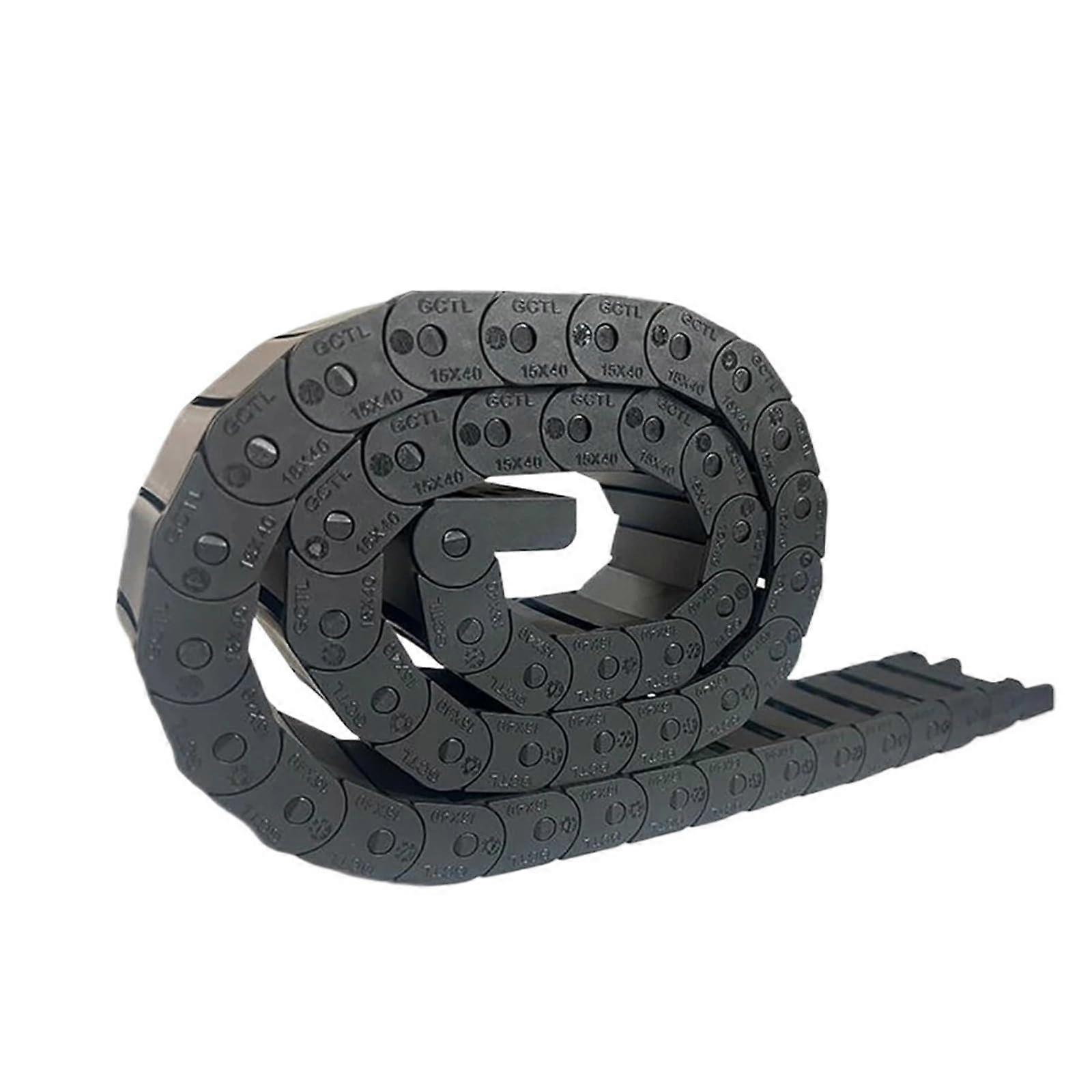 Cable Chain Semi-Closed 48mm Bend Radius 18x25mm Durable Drag Chain for CNC Router 1m