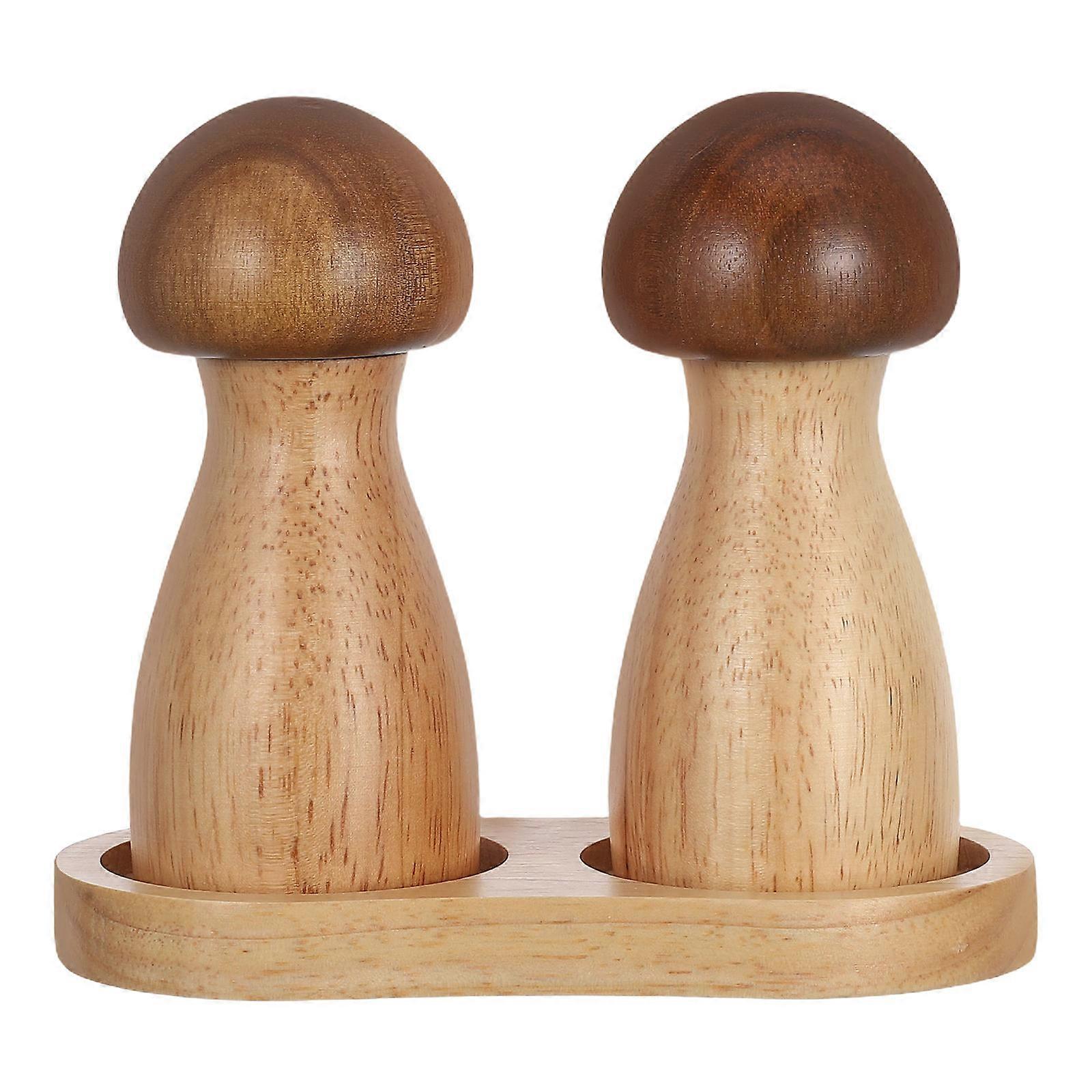 Small Pepper Grinder Hand Grinder for Kitchen Mushroom Shaped Kitchen Supplies 1Set