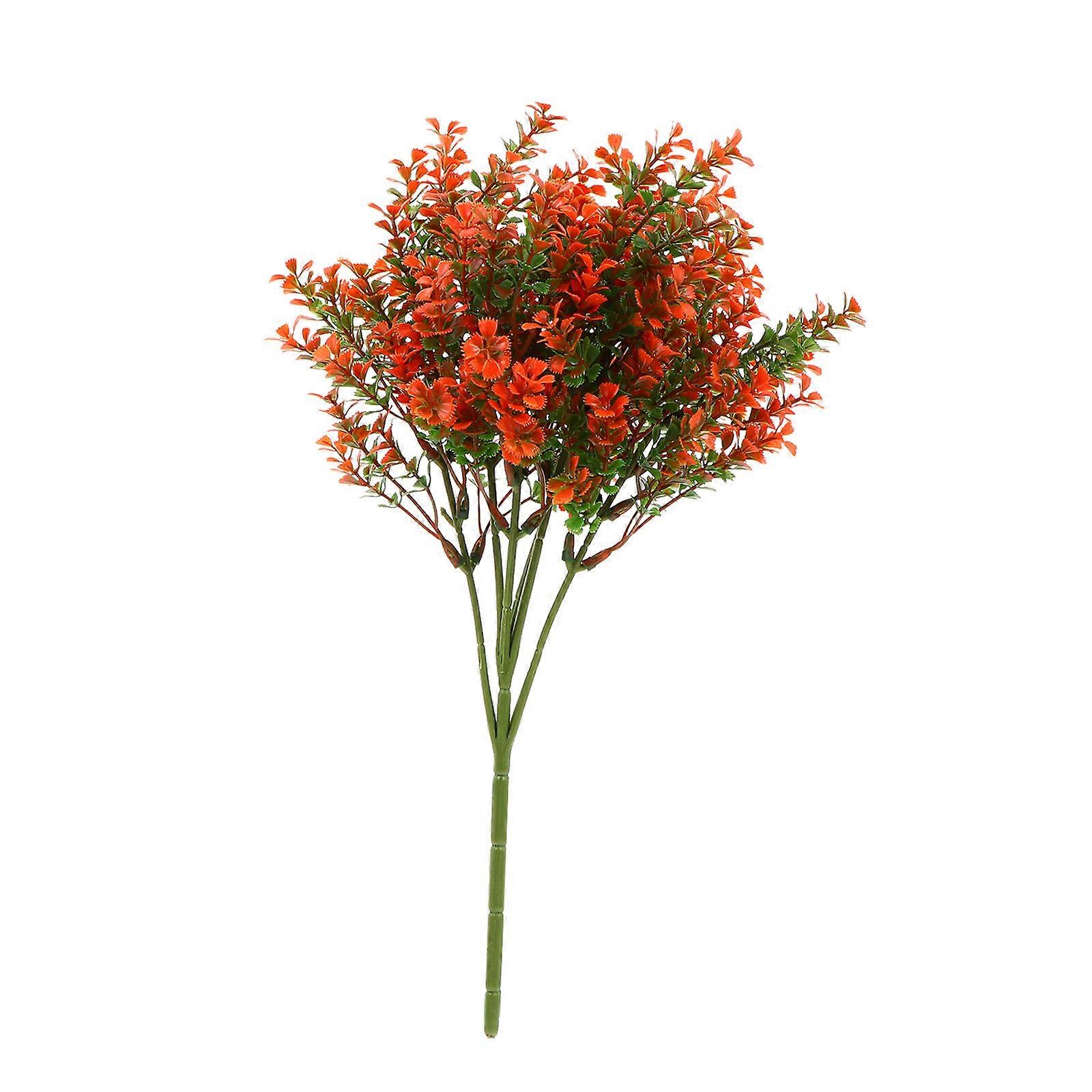 Artificial Flower Branch Simulation Flower Decors Realistic Bouquet Home Decoration Red 29x10cm 1 Bunch