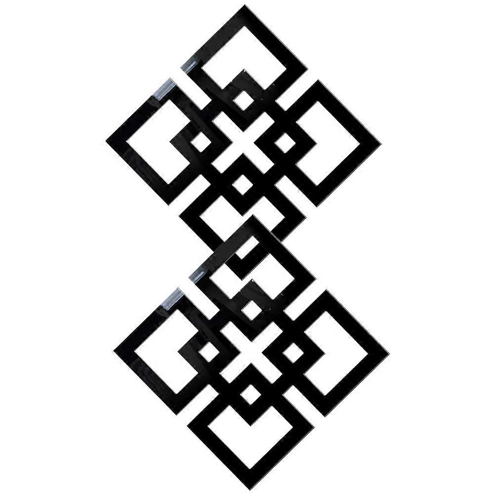 Mirrored Stickers Decorative Square Plastic For Bedroom 30x30cm 2Pcs