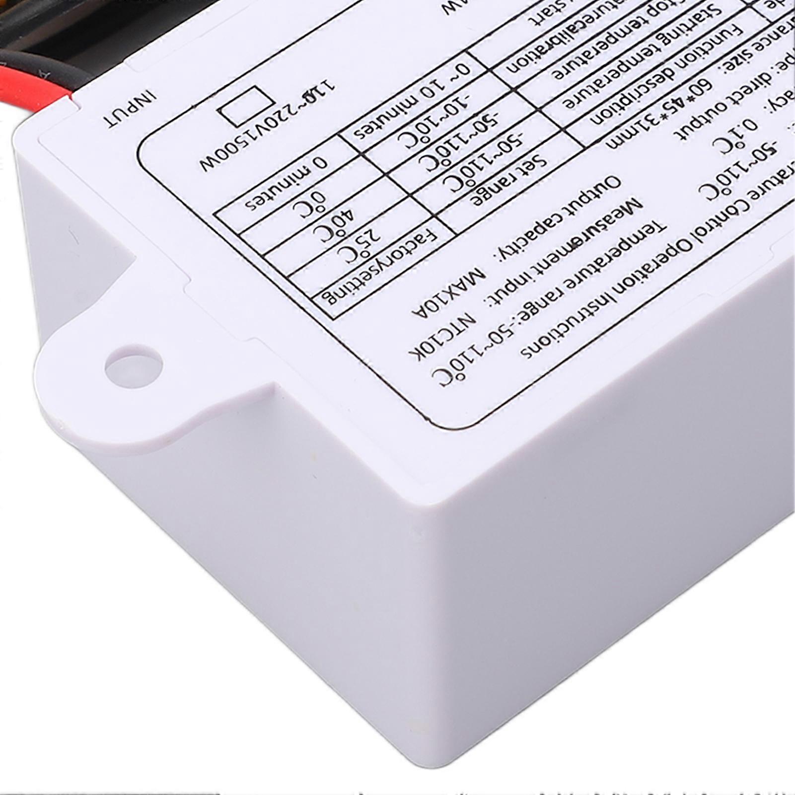 Digital Temperature Control Thermostat Heating Cooling Switch with Waterproof Probe 10A 110-220V 1500W