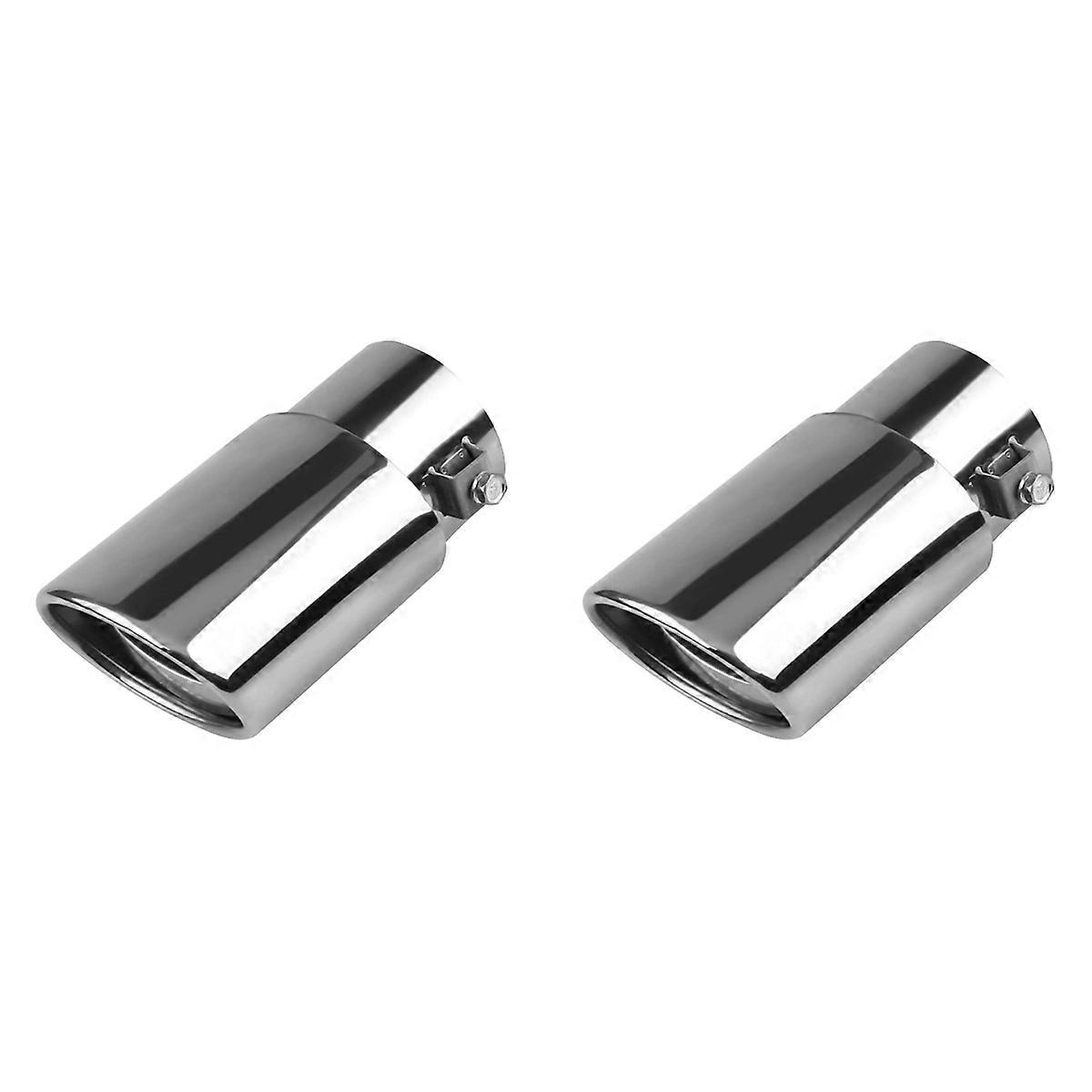 Car Exhaust Pipe Modification Tail Throat Tail Pipe (Silver)
