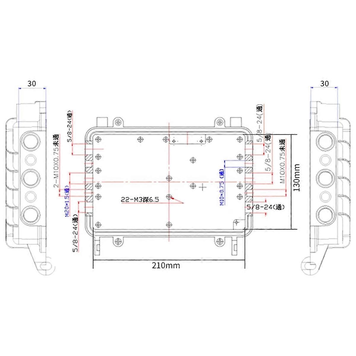 2X Long Range Wireless AP Bridge Amplifier IP66 Box Cast Aluminum Metal Housing for Communication Ba