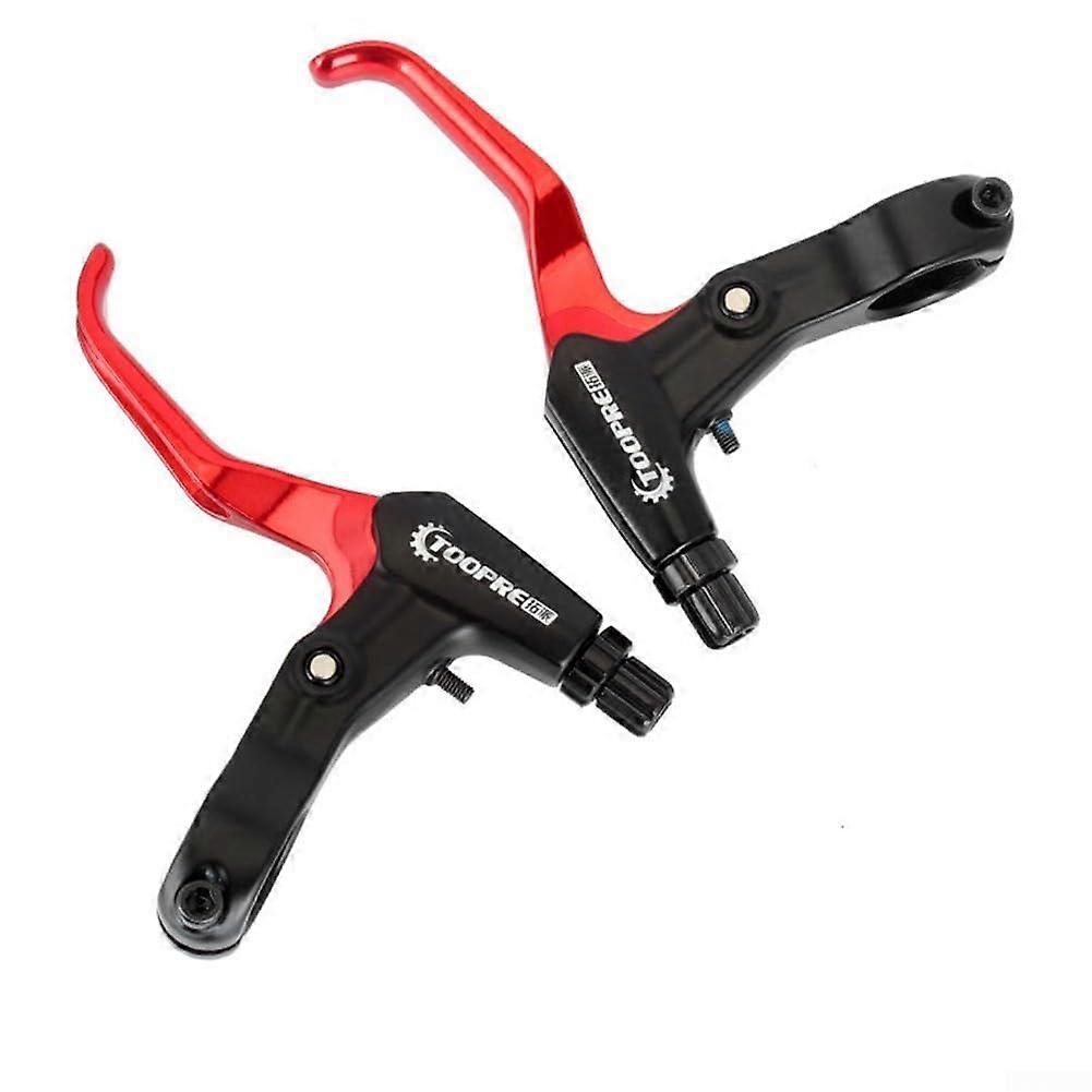 AluminiumVbrake lever set with extended handle, perfect for bicycle enthusiasts (red)