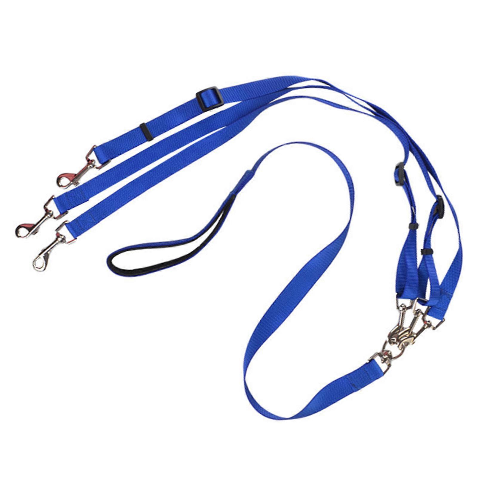 Dog Triple Head Leash Set with Adjustable One-to-Three Leash Nylon