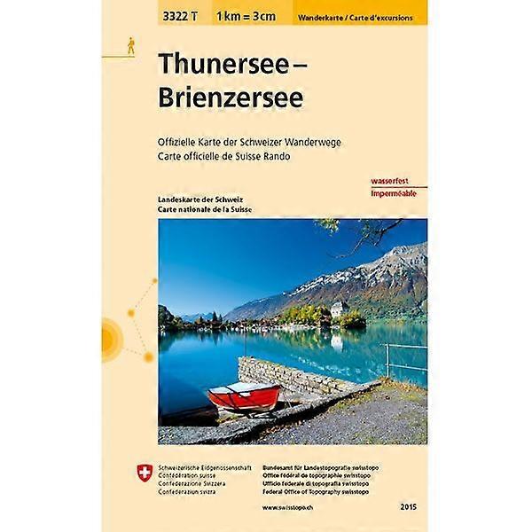 Thunersee - Brienzersee Walking Map 3322t