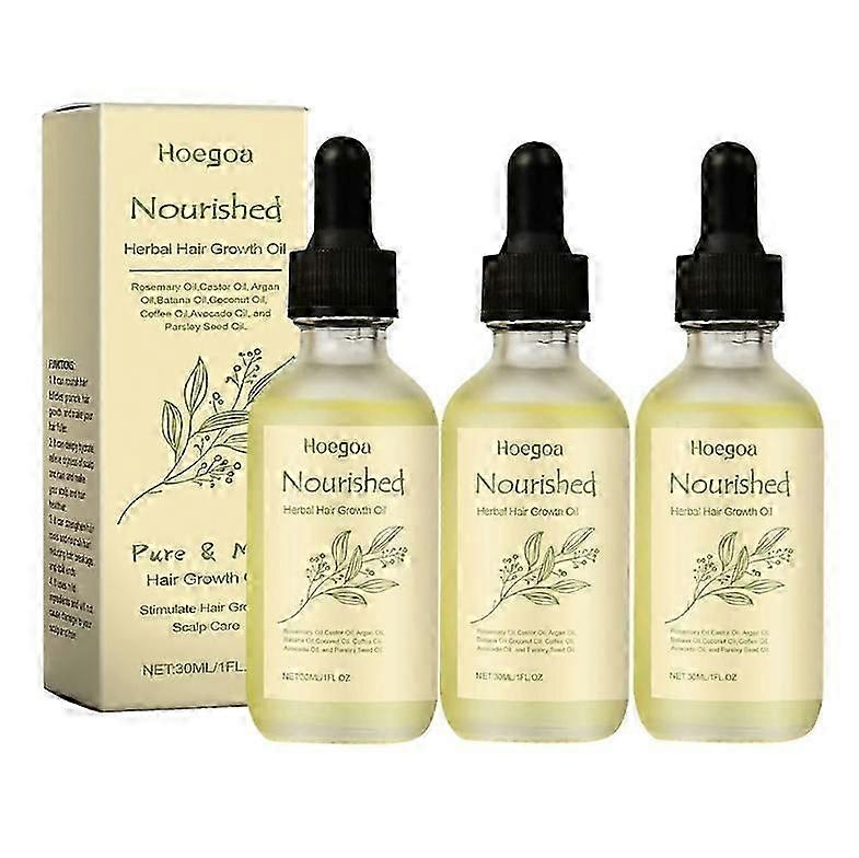 1/2/3PCS Veganic Natural Hair Growth Oil, Veganic Hair Growth Oil, Veganic Hair Oil Rosemary Oil for Dry Damaged Hair, Rosemary Oil For Thin Hair