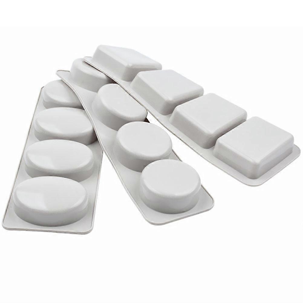 Soap Molds Diy Handmade Soap Making Non-Stick Grey 27.7X10X2.3Cm 3Pcs