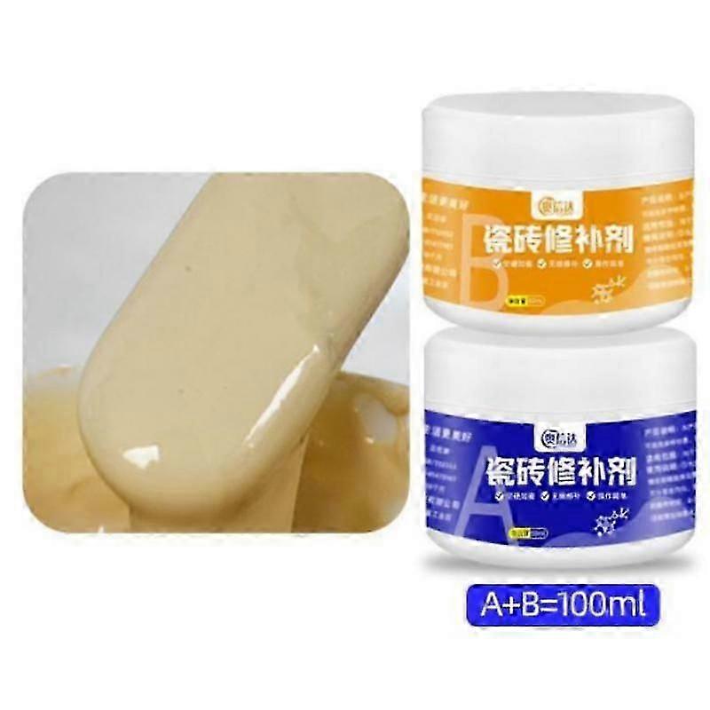 Agente di riparazione per piastrelle di ceramica Tile Grout WTile Grouall Mending Agent Adesivo forte Riparazione di smalto per piastrelle per pavimenti ad asciugatura rapida 100 ml