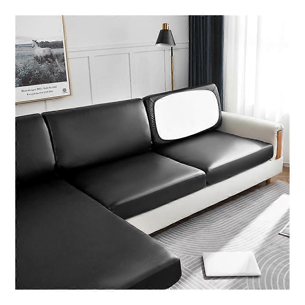 Stretch Sofa Cushion Cover, Waterproof PU Leather, Easy Clean Sofa Seat Protector, Normal Size 3, Color 12, Pet and Kid Friendly