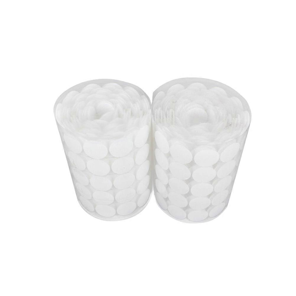 Self Adhesive Dots 600Pcs Hook and Loop Fastener Dots for Home Office Supplies White Round Detachable Fastening