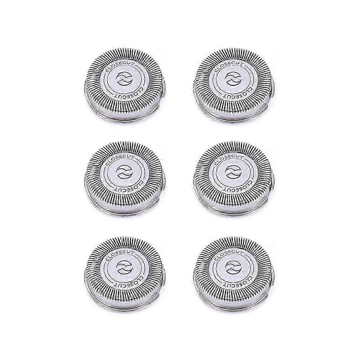 6Pack SH30 Replacement Heads for Philips Norelco Shaver Series 3000, 2000, 1000 and S738, with Durable Sharp Blades