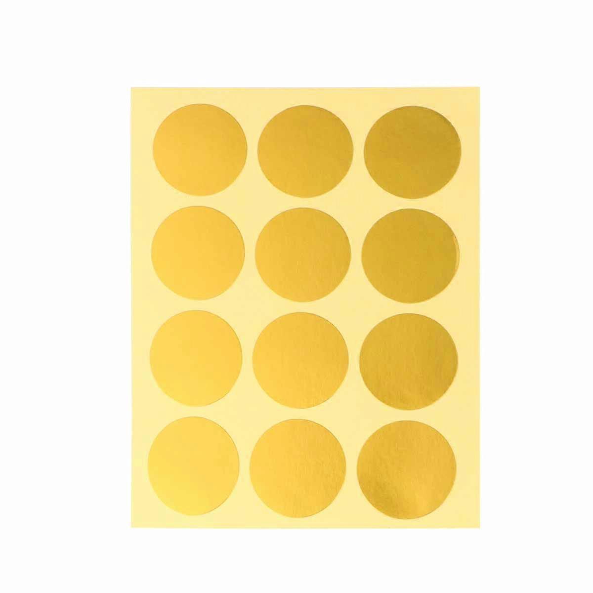 Self Adhesive Gold Foil Sealing Stickers Circular for Packages Party Favors