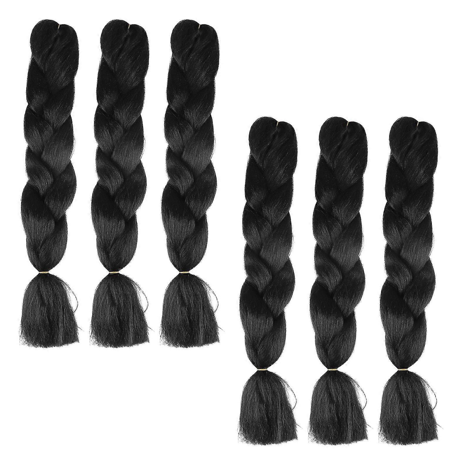 Braid Headdress Fake Braid Wig Halloween 6Pcs