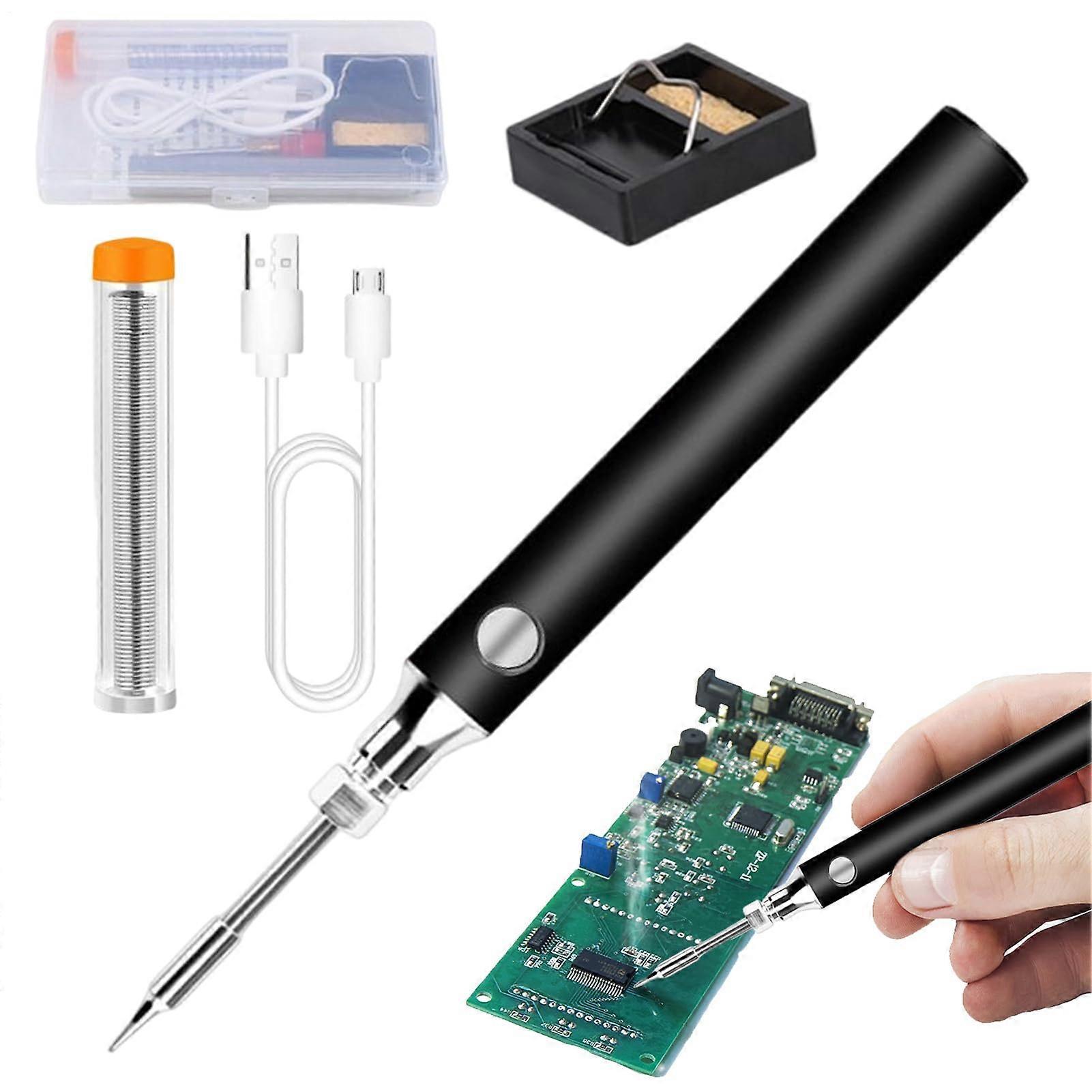 USB Soldering Iron  3 Speed Levels  Wireless Precision Tool for Repairs Crafts
