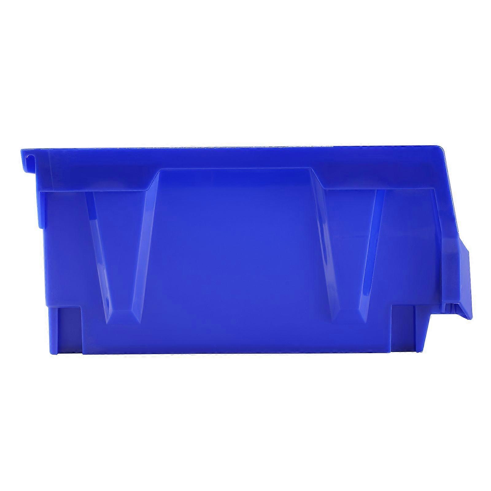 Plastic Storage Bin, (11-Inch x 11-Inch x 5-Inch), Hanging Stackable Storage Organizer Bin, Blue/Red, 6-Pack