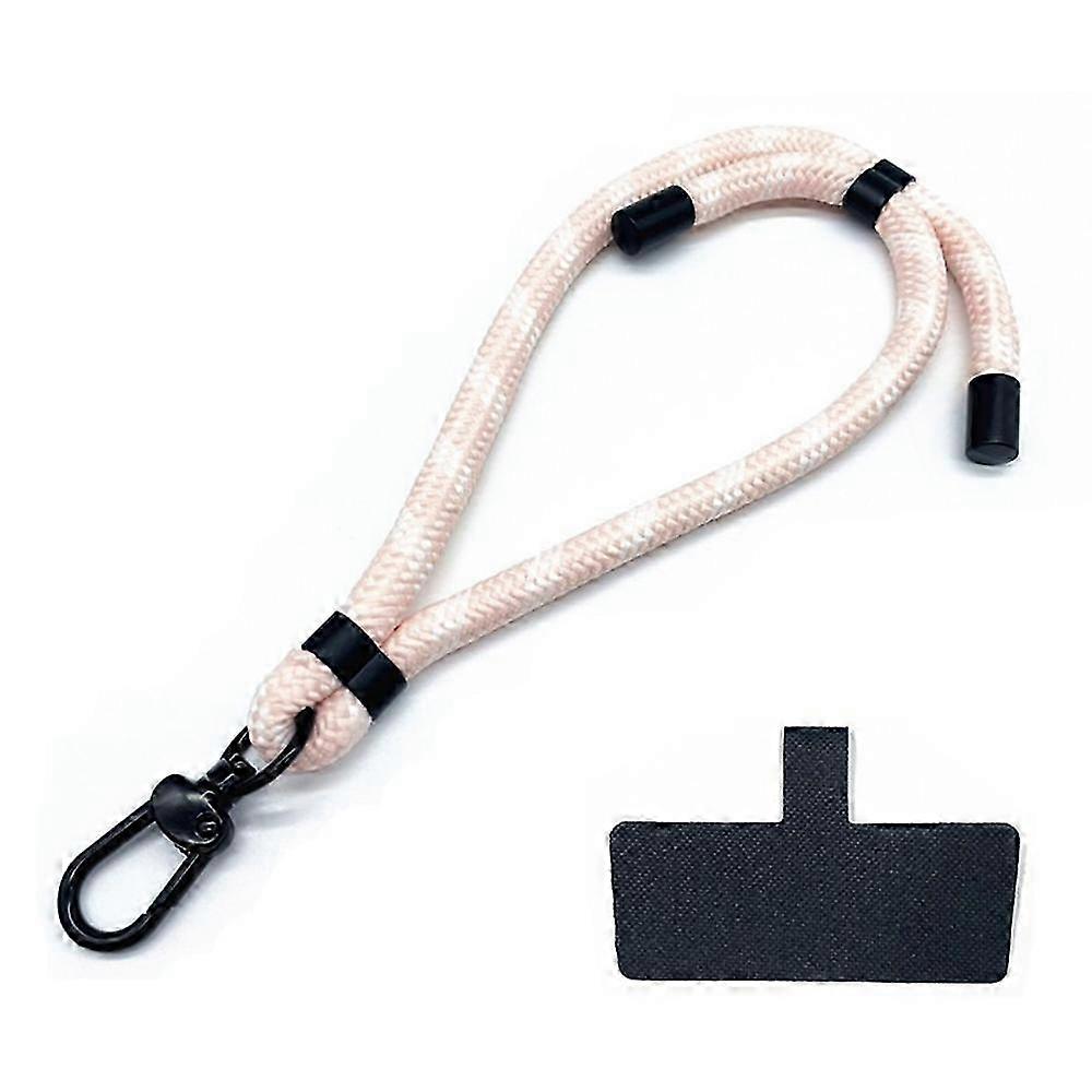 Adjustable Phone Hand Strap 8mm Polyester Short Lanyard with Tether Tab, Length: 50cm