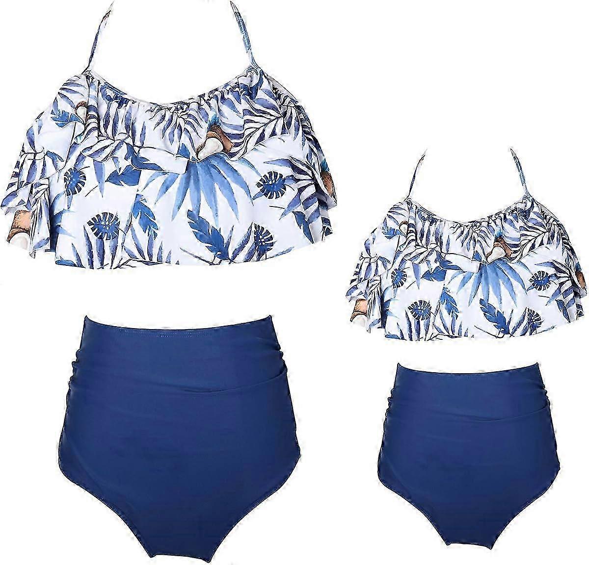 Girls Two Pieces Bikini Set with Ruffle Swimwear Bathing Suits
