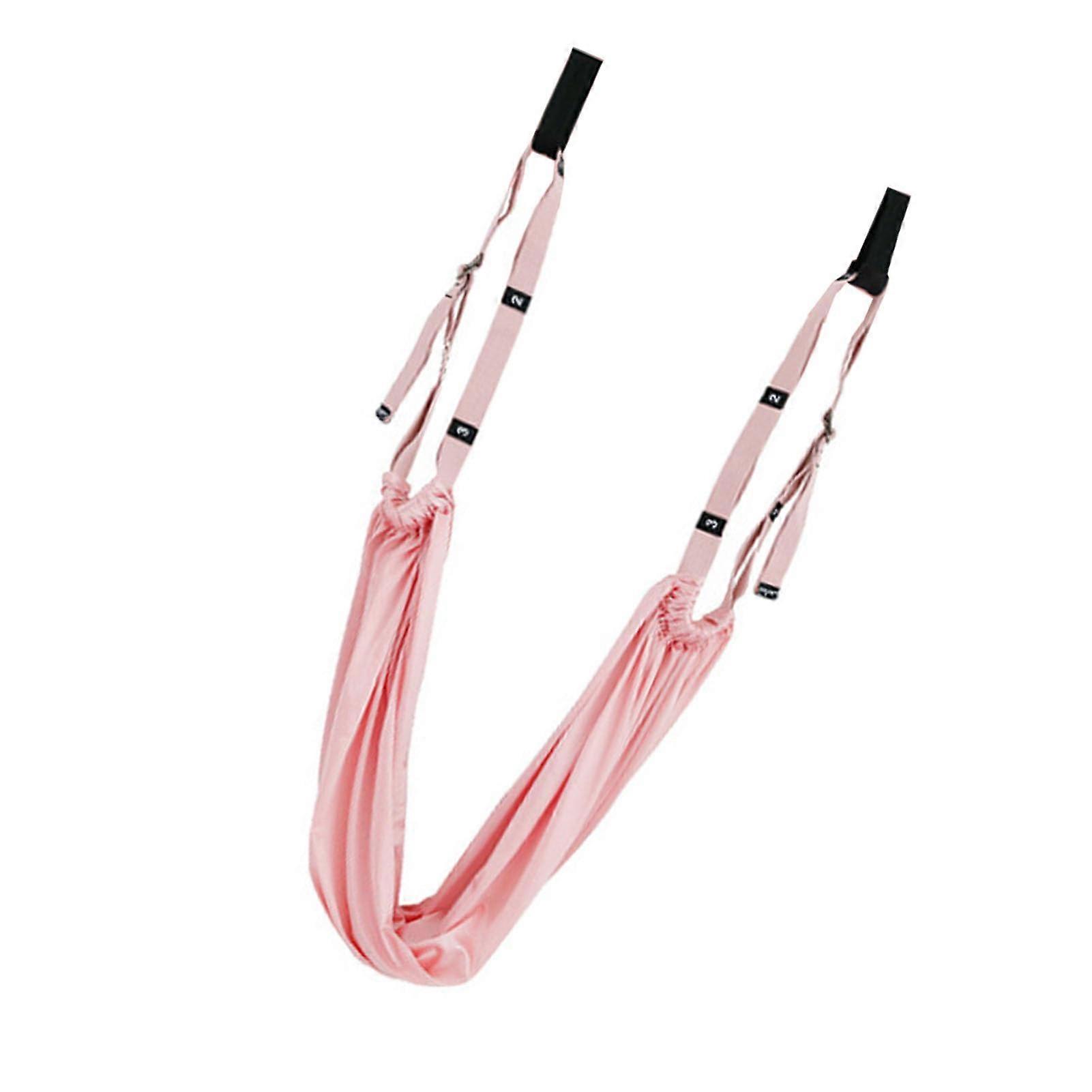 Leg extension strap, versatile, flexible application, door leg stretcher made of polyestercotton for training limb muscles, pink
