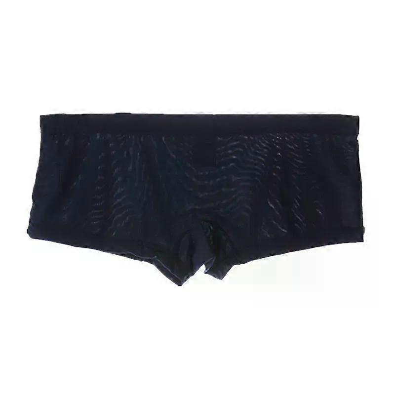 エロティックなメンズボクシー下着ゲイローウエストボクサーショーツ若者アイスシルク超薄型伸縮性速乾性クールフィールパンツ