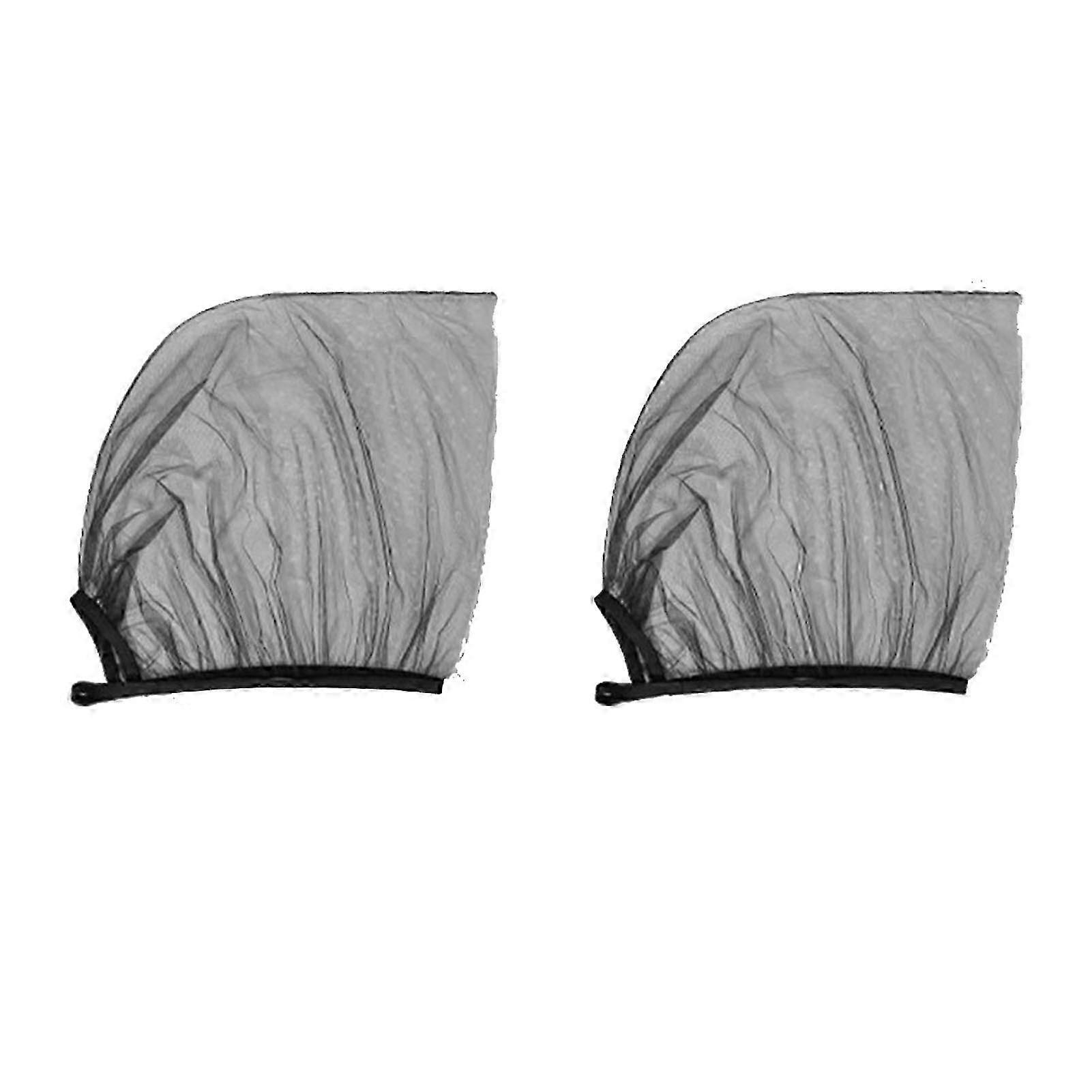 2pcs Car Window Sun Shade UV Protection Breathable Mesh Curtains for Camping Privacy for Front Window