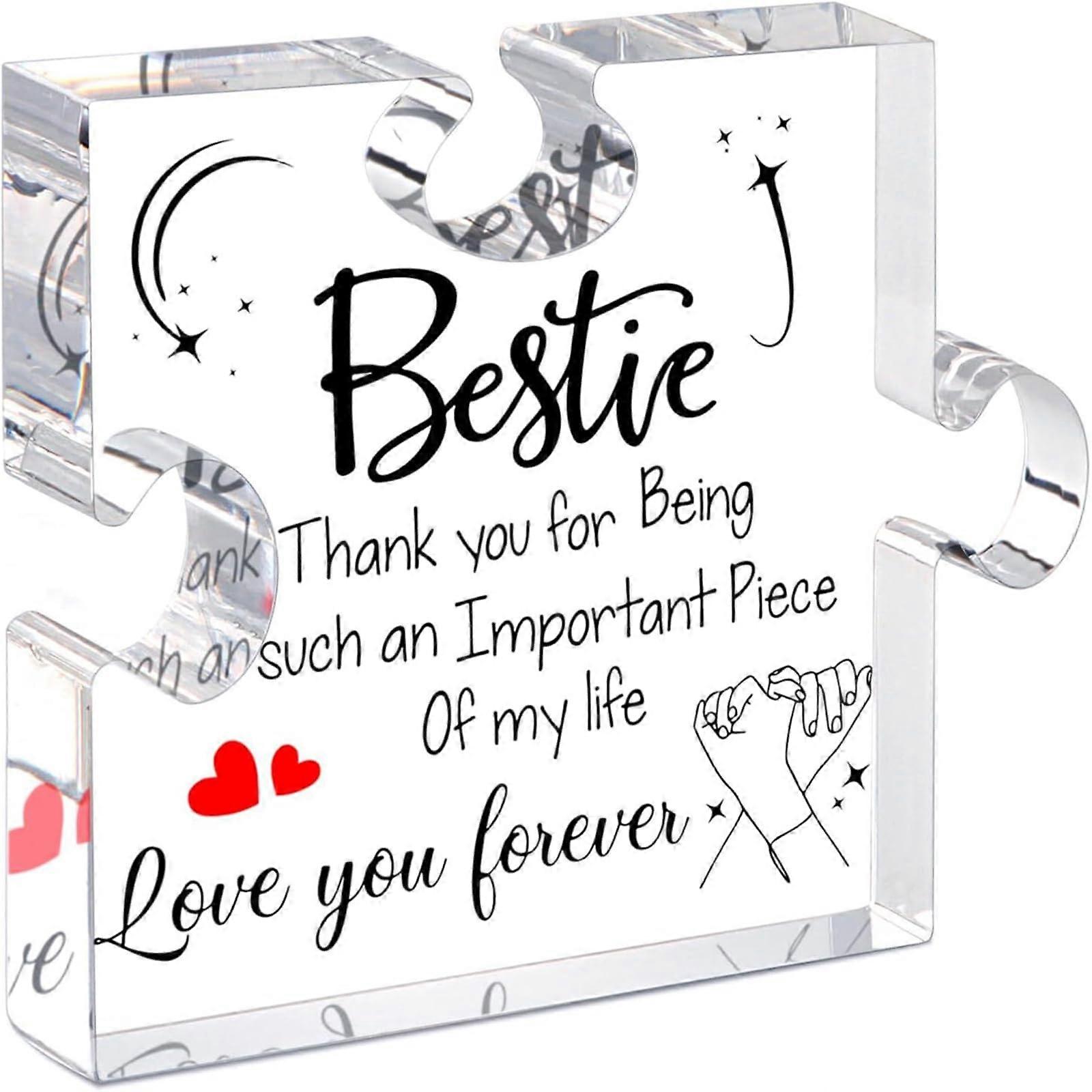 Gravures Acrylic Puzzle Block Desk Display Ornament Pattern Piece For Mother Or Wife