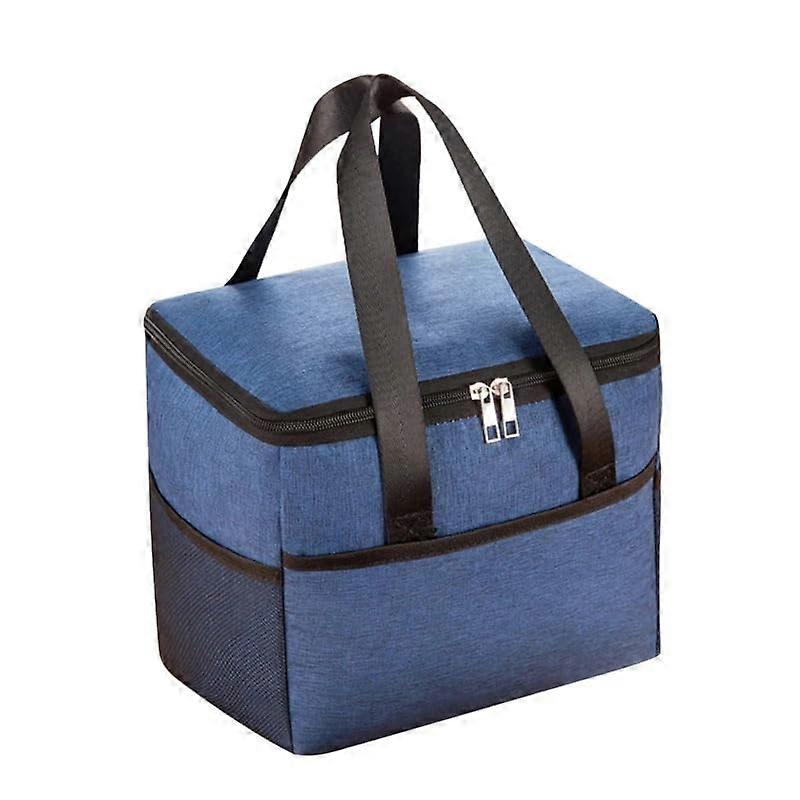 Lunch Bag Insulated Tote, Portable Thermal Lunch Box, Large Capacity Picnic Lunch Box Navy Blue