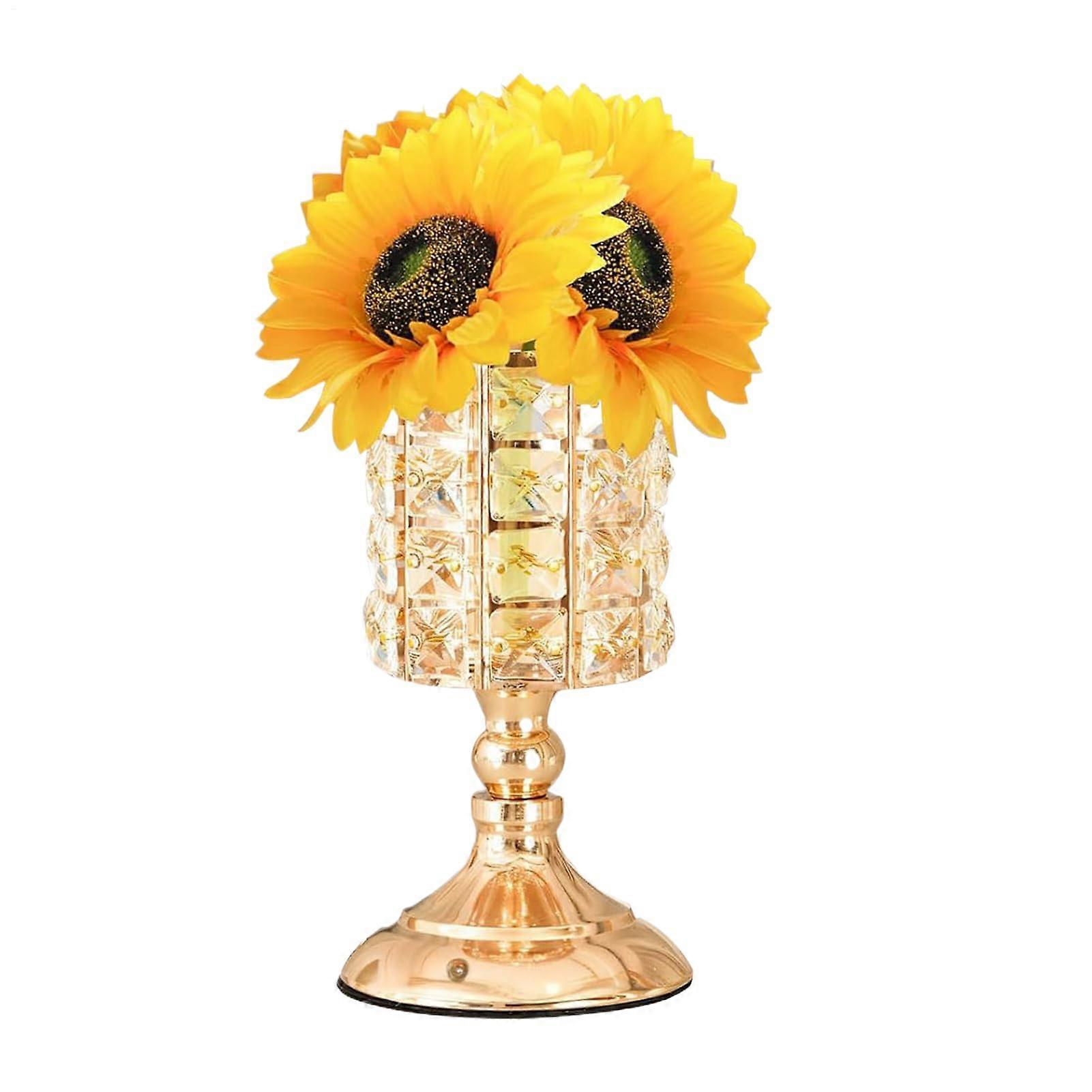 Sunflower Lamps, Cordless LED Touch Control 3 Color Lighting, Glass Lantern