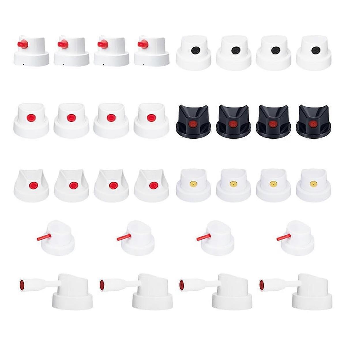 32 Pcs Replacement Paint Caps, Universal Aerosol Can Cap Female Cans Can Nozzle for Graffiti Paintin