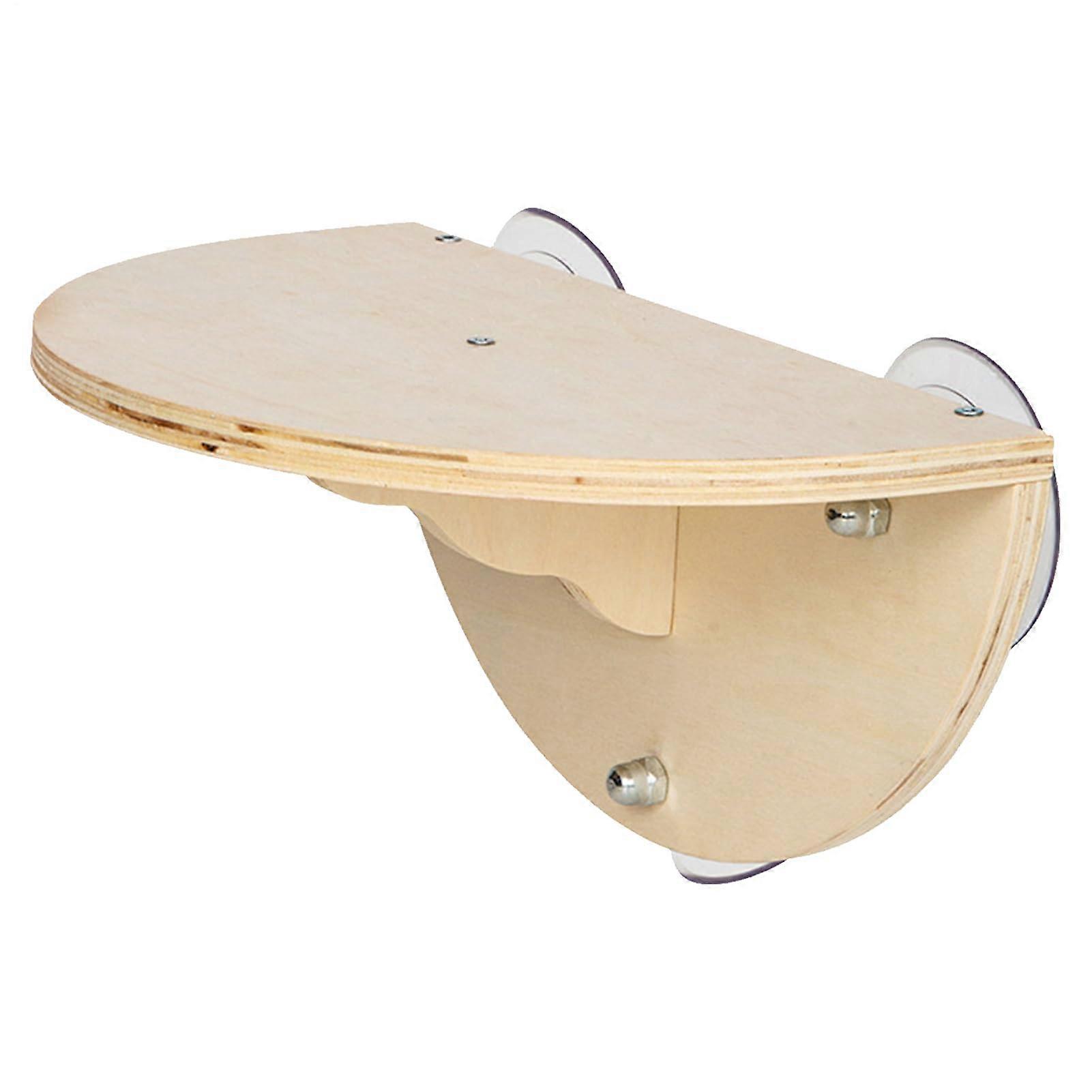 Cat Window Perch Wooden Cat Shelf with Suction Cups for Sunbathing Relaxing