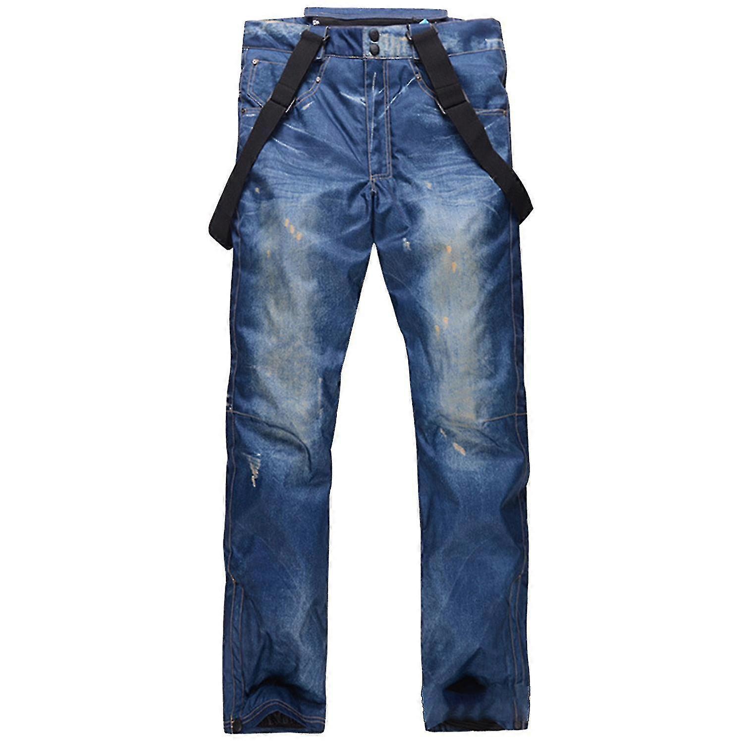 Miesten paksut tuulenpitävät hengittävät hiihtohousut talvilumilautailuun