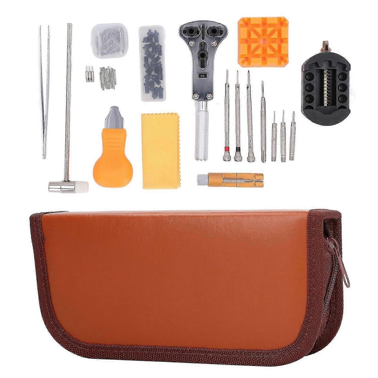 165Pcs Watch Repair Tool Case Opener Spring Bar Band Link Pin Set Kit for Maintenance