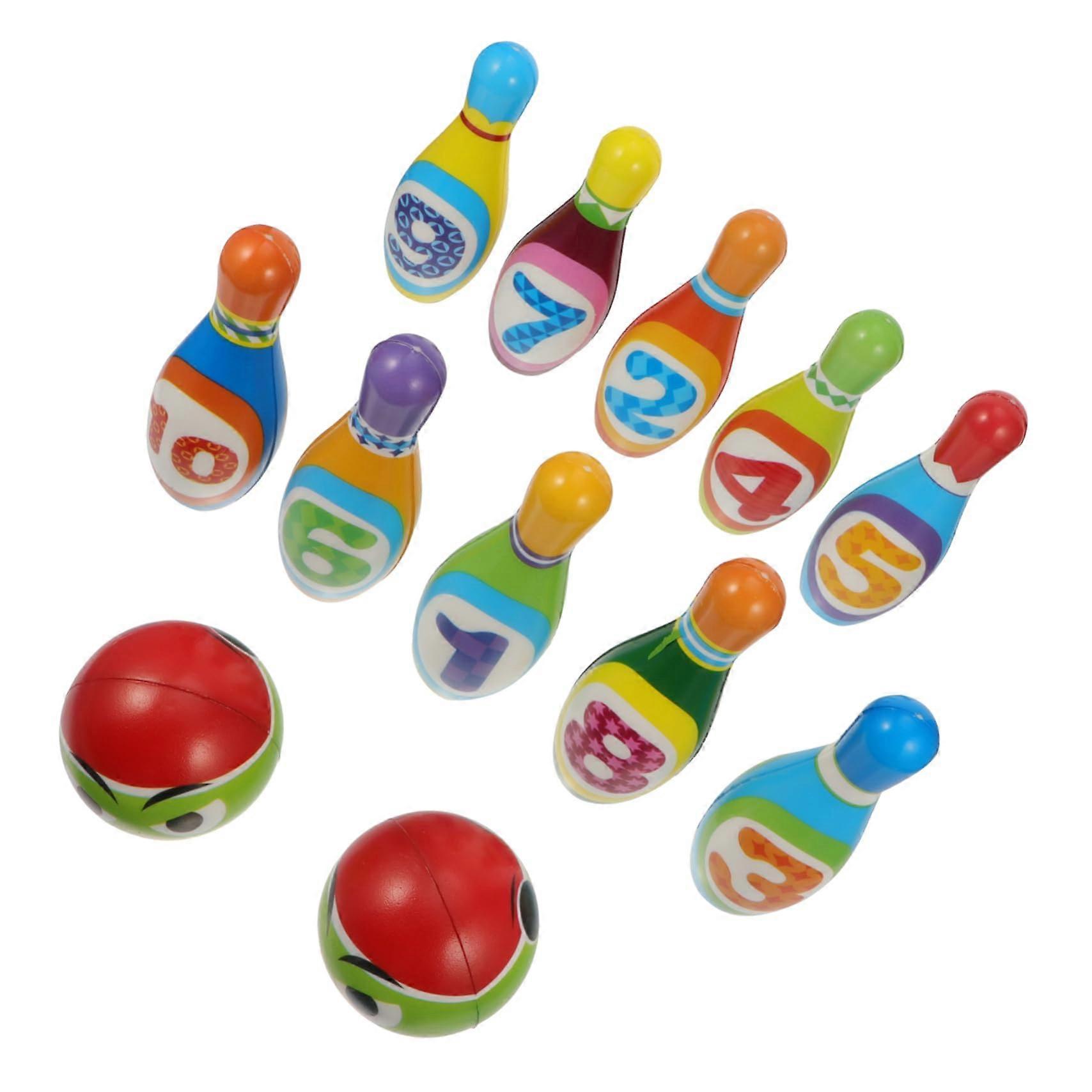 Bowling Educational Toy Set for Kids, Number Cognition Cones and Balls, Promotes Motor Skills and Hand-Eye Coordination