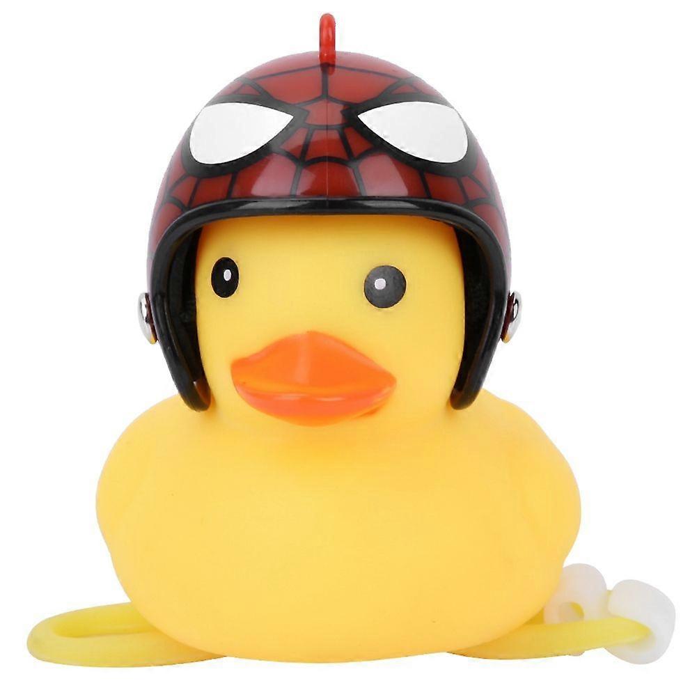 دراجة نارية لطيف بطة صفراء صغيرة مع خوذة دراجة جبلية دراجة الديكور BYMQX)