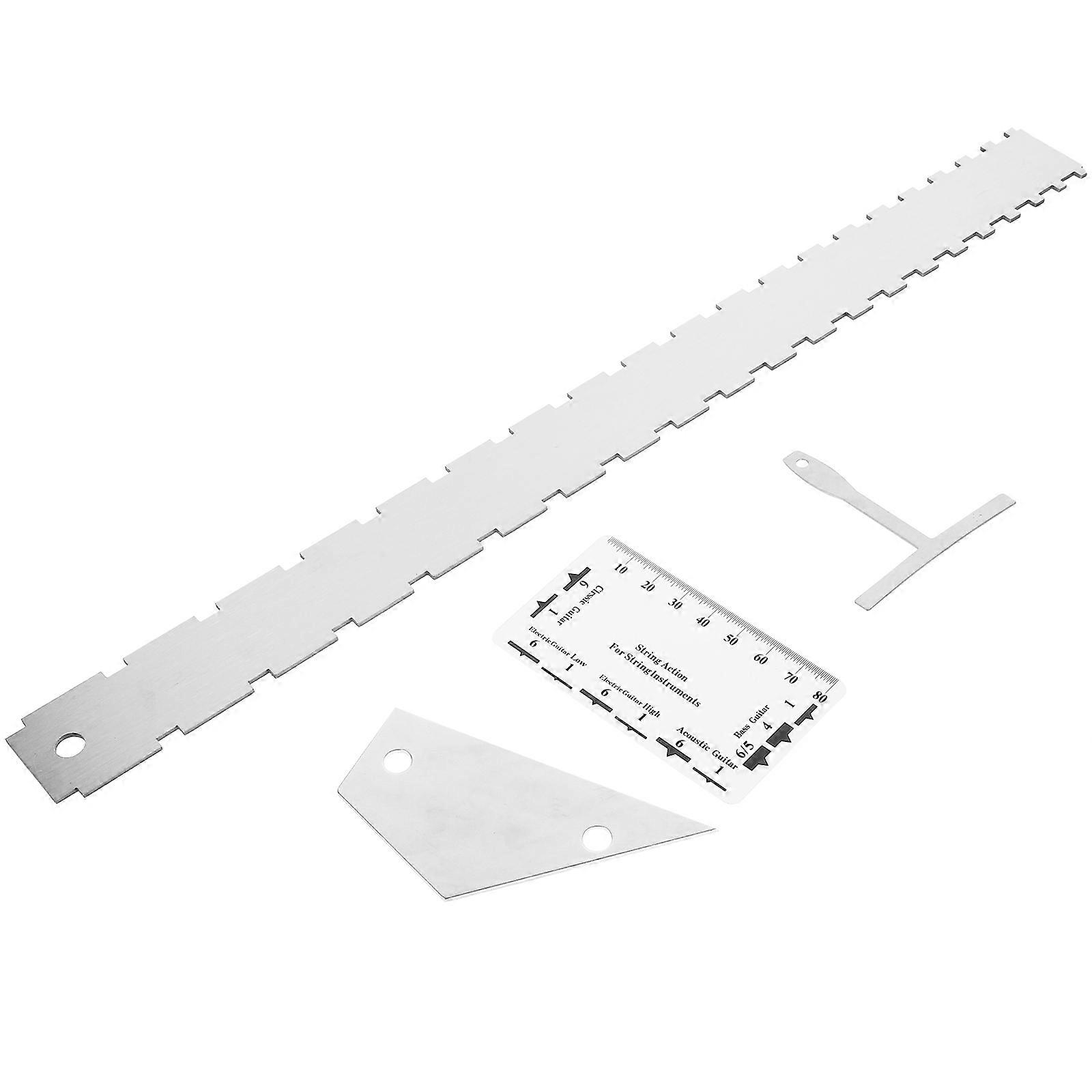 Guitar Setup Ruler String Action Measuring Musicians 16.5×1.5×0.1in 12Pcs