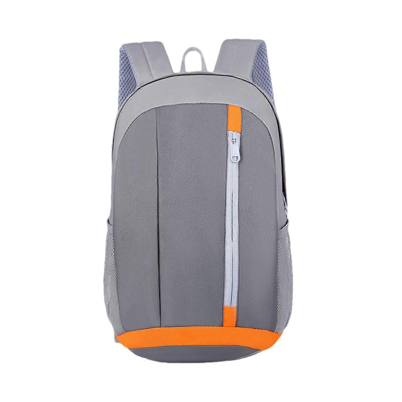 Boys Sports Bags Waterproof Oxford Fabric Lightweight Athletic Backpack Large Capacity Adjustable Strap, light grey