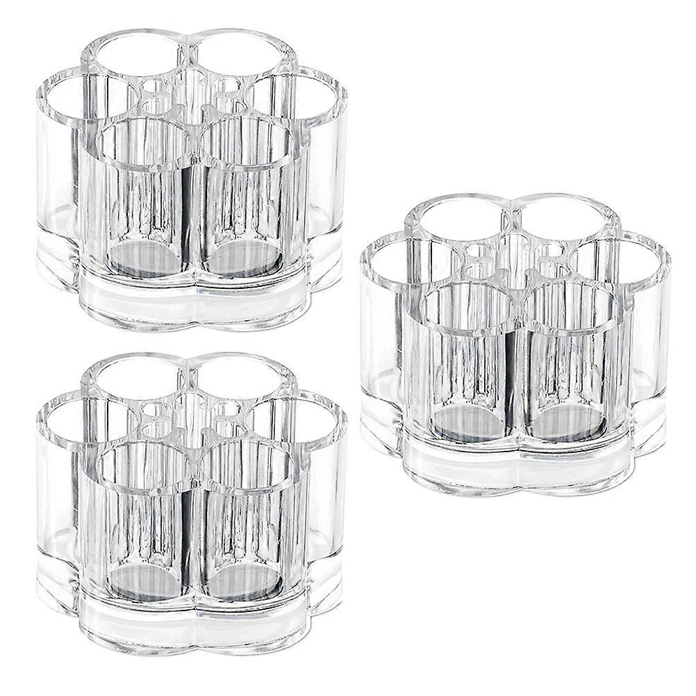 Lip Gloss Organizer Toiletry Case Desktop Makeup Storage Box 3.5X3.5X2.2in For Desk Organization 3Pcs