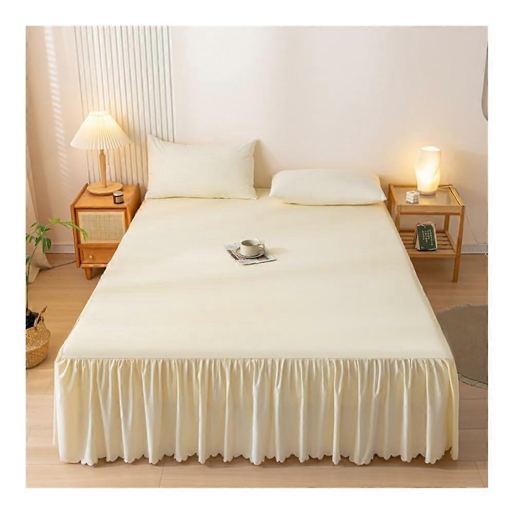 Singlecolor fitted sheet with elastic band, Queensize (180x200x45cm) 1pc