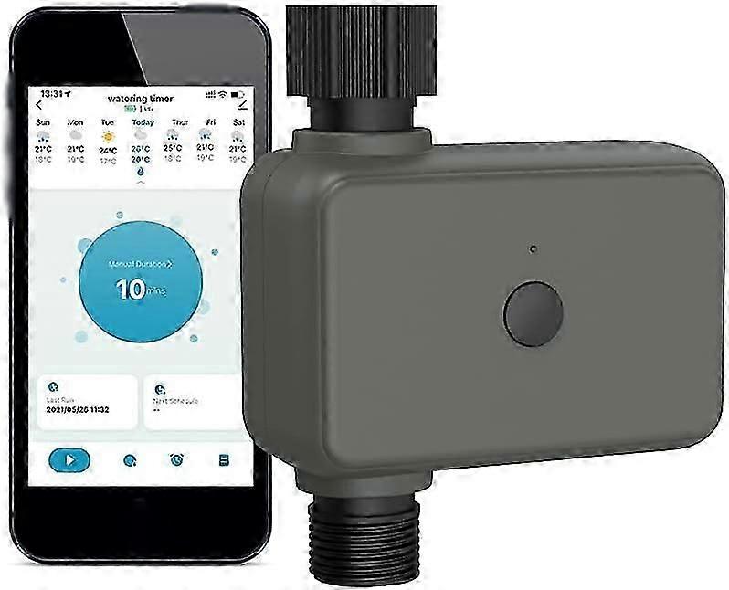 lit Tuya APP BT Water Timer Rain Delay Proammable Irrigation Timer with Automatic and Manual Watering Hub Required Compatible with Alexa Google Home V