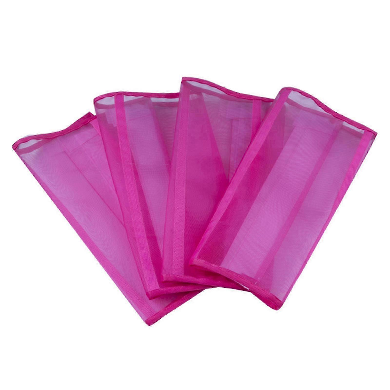 4 قطع ذبابة التمهيد للخيول شبكة طماق ذبابة الحصان تنفس حذاء الحصان واقية لفائف ساق الحصان لمنع الذباب الطبعة الوردي 0715