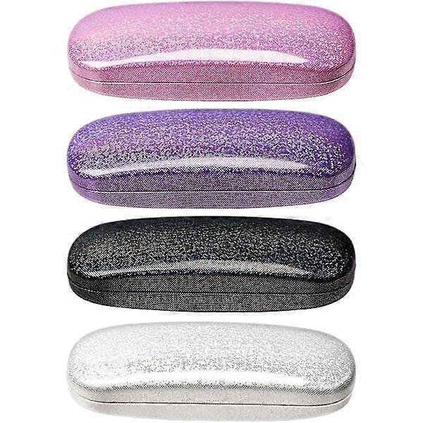 (4-pack) Glasses case, Unisex Hard shell Glasses case Pro