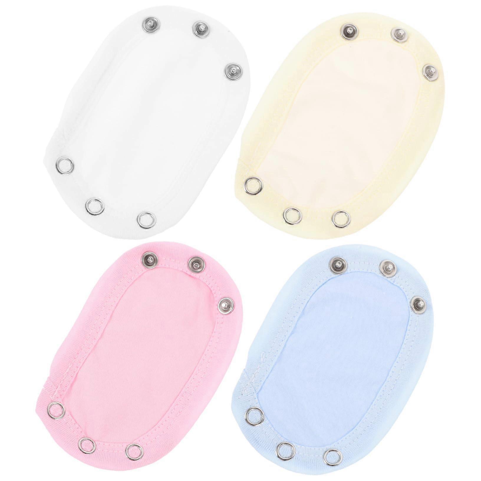4 pieces Hoodie extensions snap, Toddler bodysuit extenders snap Baby suit snap button extension Overalls Baby overalls pure cotton Sorted color