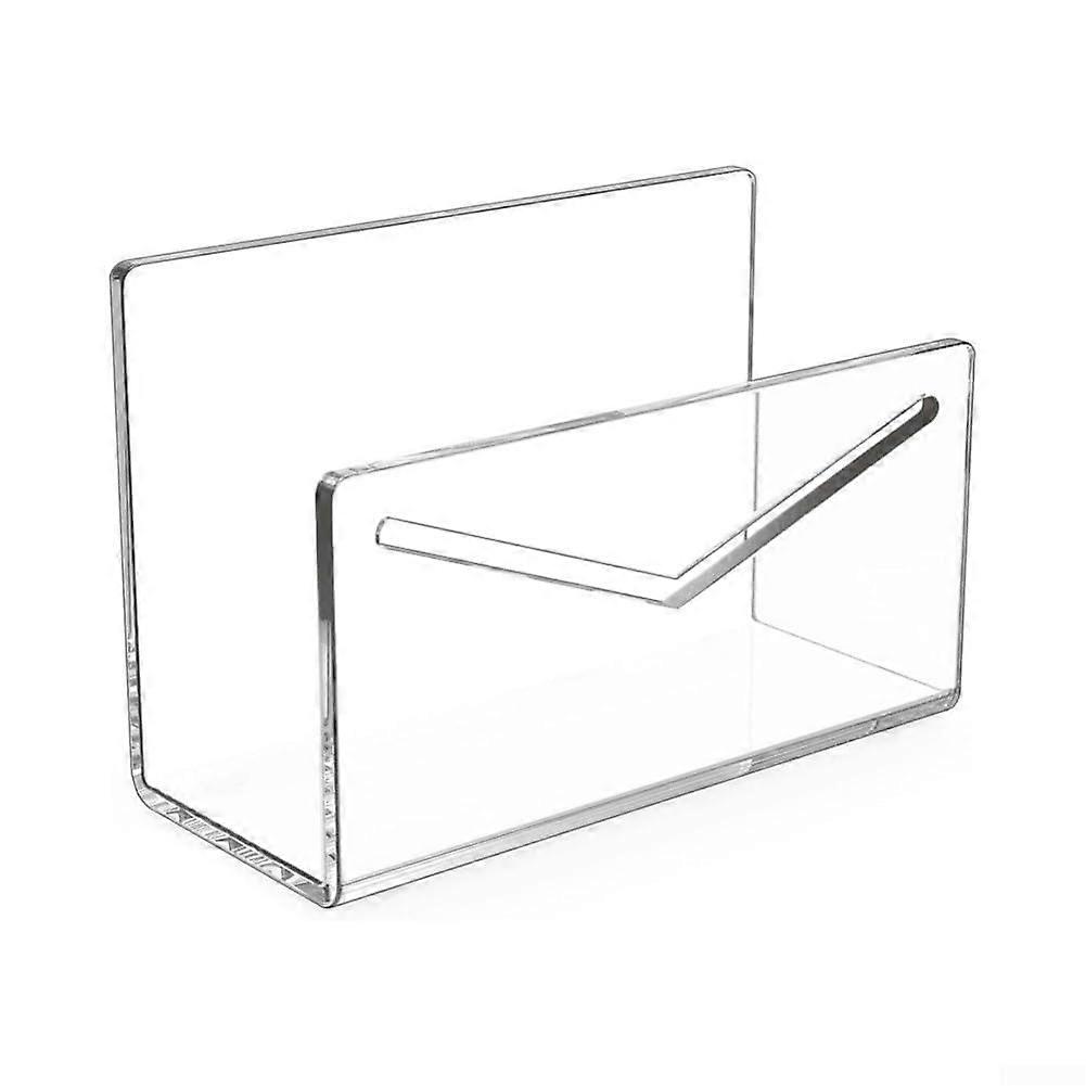 Acrylic envelope organizer with nonslip design for enhanced functionality and desk organization (transparent)