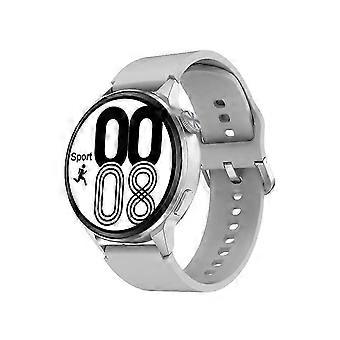 Heart Rate Monitor Bluetooth Watch, Color: Silver Silicone Silver Silicone